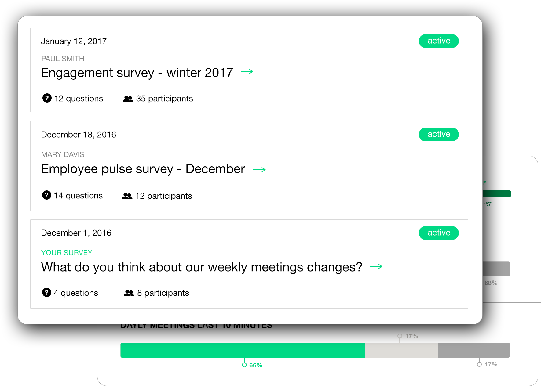 Customized employee surveys